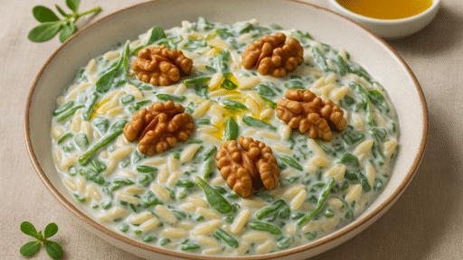 Semiz Otlu Tel Şehriyeli Yoğurtlu Salata