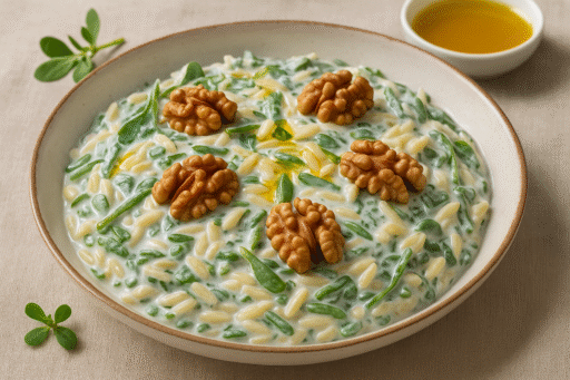 Semiz Otlu Tel Şehriyeli Yoğurtlu Salata